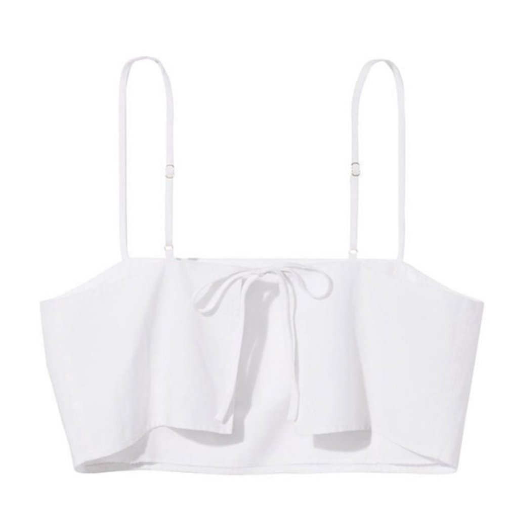 NWT Victoria’s Secret Linen Cropped Top and Beach Pant Set - Picture 3 of 11